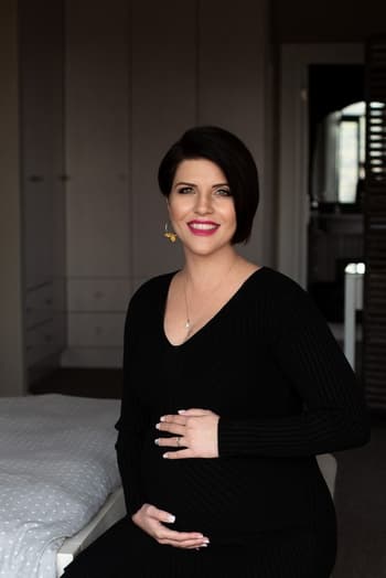 Expecting mother at Tummy Time studio